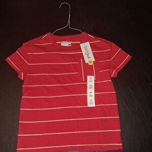 Cat & Jack Kids Red and White Striped Tee